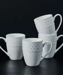 Hot Sale barware Store -Hot Sale barware Store 22 3749 5216694 MIkasa Trellis White 4PC Mug Set LIfestyle Black scaled