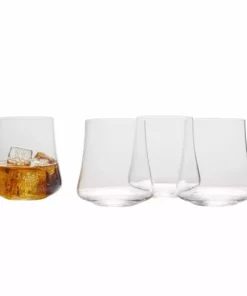 Hot Sale 👍 Mikasa® Aline Set of 4 Double Old Fashioned Whiskey Glasses 🌟