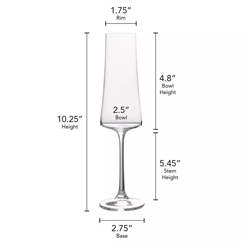 Hot Sale ❤️ Mikasa® Aline Set of 4 Flute Glasses 😀 6 Hot Sale ❤️ Mikasa® Aline Set of 4 Flute Glasses 😀 - Image 4