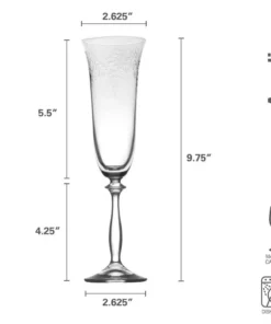 Best Pirce 🛒 Mikasa® Amelia Set of 4 Flute Glasses ⌛ -Hot Sale barware Store amelia set of 4 flute glasses 5282435 8