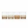 Budget 🥰 Mikasa® Art Deco Set of 4 Gold Double Old Fashioned Whiskey Glasses 😀 -Hot Sale barware Store art deco set of 4 gold double old fashioned glasses 5275051 1