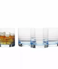 Best Pirce ❤️ Mikasa® Cal Blue Ombre Set of 4 Double Old Fashioned Whiskey Glasses ❤️