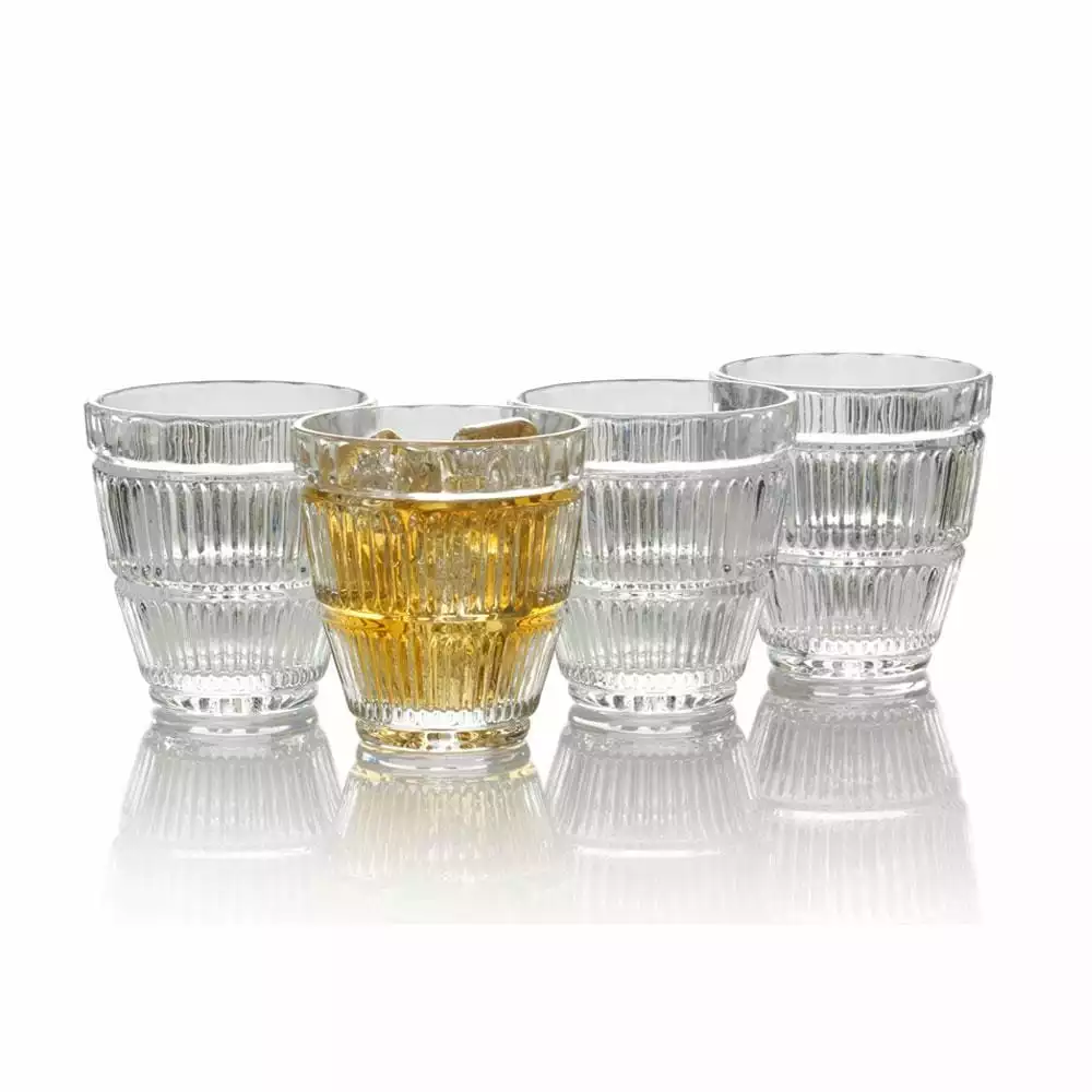 Promo 😀 Mikasa® Carroll Gate Set of 4 Double Old Fashioned Glasses 😉 3 Promo 😀 Mikasa® Carroll Gate Set of 4 Double Old Fashioned Glasses 😉