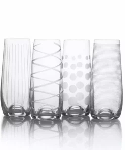 Flash Sale ✨ Mikasa® Cheers® Set of 4 Stemless Flute Glasses 💯
