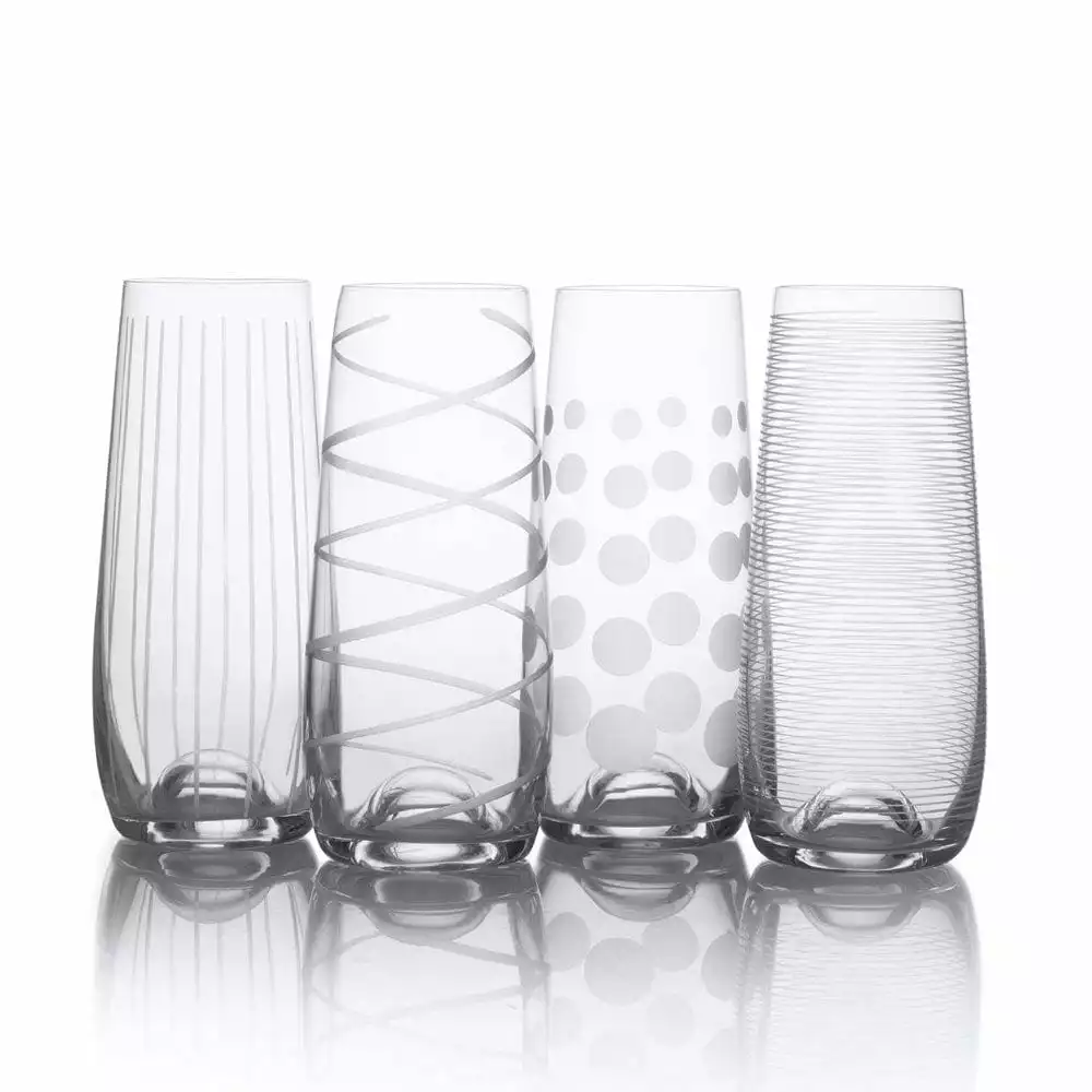 Flash Sale ✨ Mikasa® Cheers® Set of 4 Stemless Flute Glasses 💯 3 Flash Sale ✨ Mikasa® Cheers® Set of 4 Stemless Flute Glasses 💯