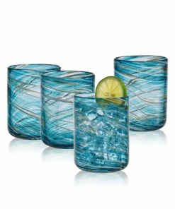 Buy 🔔 Mikasa® Color Swirl Set of 4 Double Old Fashioned Glasses ❤️