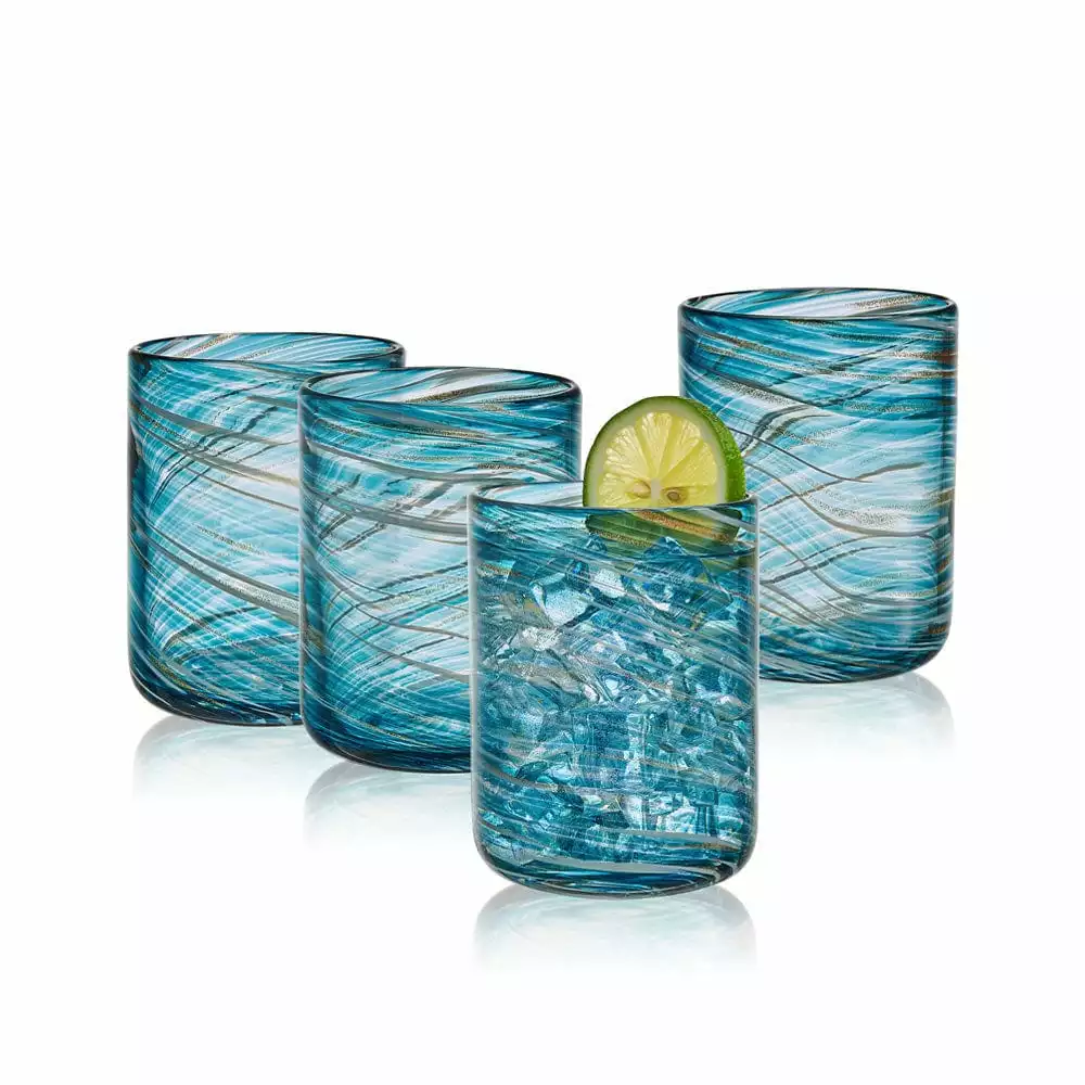 Buy 🔔 Mikasa® Color Swirl Set of 4 Double Old Fashioned Glasses ❤️ 3 Buy 🔔 Mikasa® Color Swirl Set of 4 Double Old Fashioned Glasses ❤️