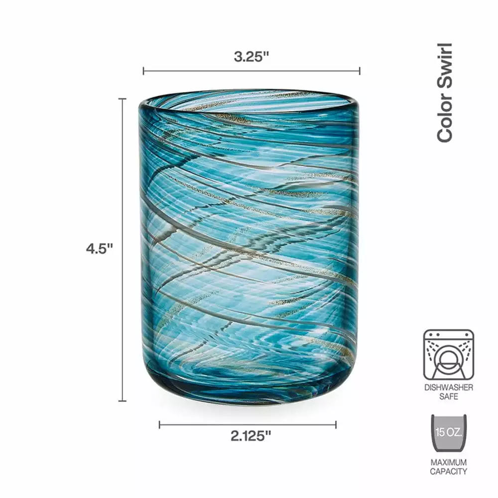 Buy 🔔 Mikasa® Color Swirl Set of 4 Double Old Fashioned Glasses ❤️ 5 Buy 🔔 Mikasa® Color Swirl Set of 4 Double Old Fashioned Glasses ❤️ - Image 3