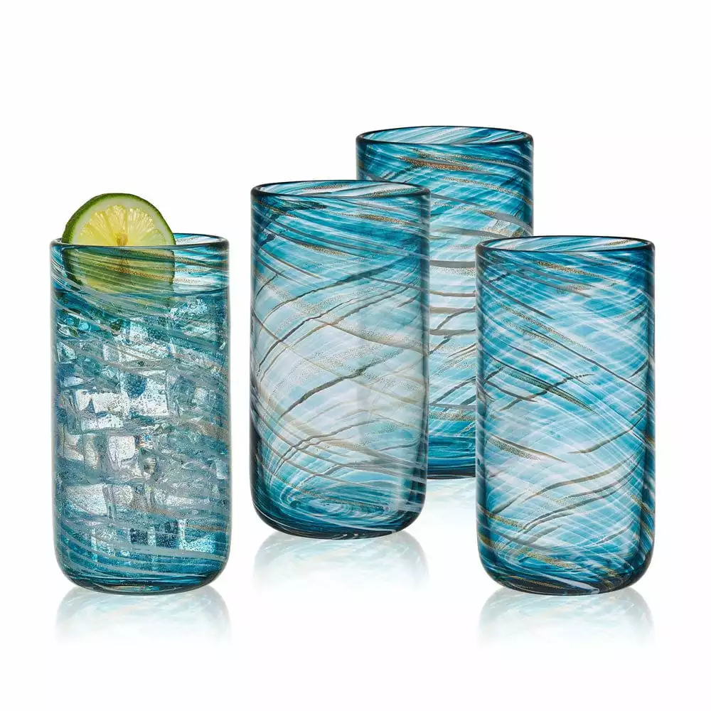 Top 10 👍 Mikasa® Color Swirl Set of 4 Highball Glasses 😀 3 Top 10 👍 Mikasa® Color Swirl Set of 4 Highball Glasses 😀