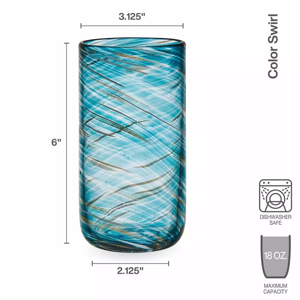 Top 10 👍 Mikasa® Color Swirl Set of 4 Highball Glasses 😀 5 Top 10 👍 Mikasa® Color Swirl Set of 4 Highball Glasses 😀 - Image 3