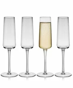 Hot Sale barware Store 23 Promo 🛒 Mikasa® Cora Set of 4 Flute Glasses 🌟