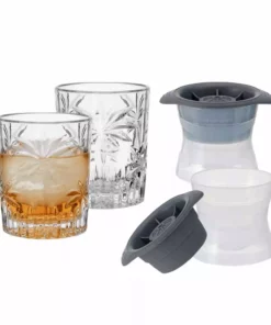 Wholesale ✨ Mikasa® Craft Cocktail Set of 2 Double Old Fashioned Whiskey Glasses with Ice Molds 🔔