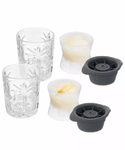 Wholesale ✨ Mikasa® Craft Cocktail Set of 2 Double Old Fashioned Whiskey Glasses with Ice Molds 🔔 -Hot Sale barware Store craft cocktail set of 2 double old fashioned whiskey glasses with ice molds 5292029 5