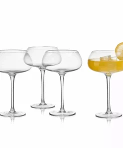 Best deal 🔥 Mikasa® Craft Cocktail Set of 4 Coupe Champagne Wine Glasses 😉