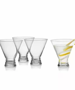 Coupon 😀 Mikasa® Craft Cocktail Set of 4 Stemless Martini Glasses 🤩