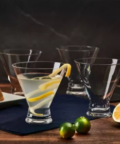 Coupon 😀 Mikasa® Craft Cocktail Set of 4 Stemless Martini Glasses 🤩 -Hot Sale barware Store craft set of 4 stemless martini glasses 5294049 3