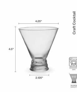 Coupon 😀 Mikasa® Craft Cocktail Set of 4 Stemless Martini Glasses 🤩 -Hot Sale barware Store craft set of 4 stemless martini glasses 5294049 5