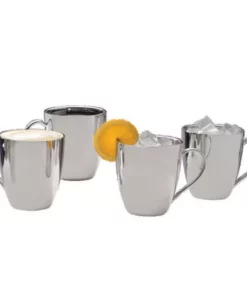 Best deal ❤️ Mikasa® Double Wall Stainless Steel Set of 4 Mugs ❤️