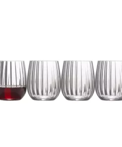 New 💯 Mikasa® Gail Optic Set of 4 Double Old Fashioned Whiskey Glasses 🎁
