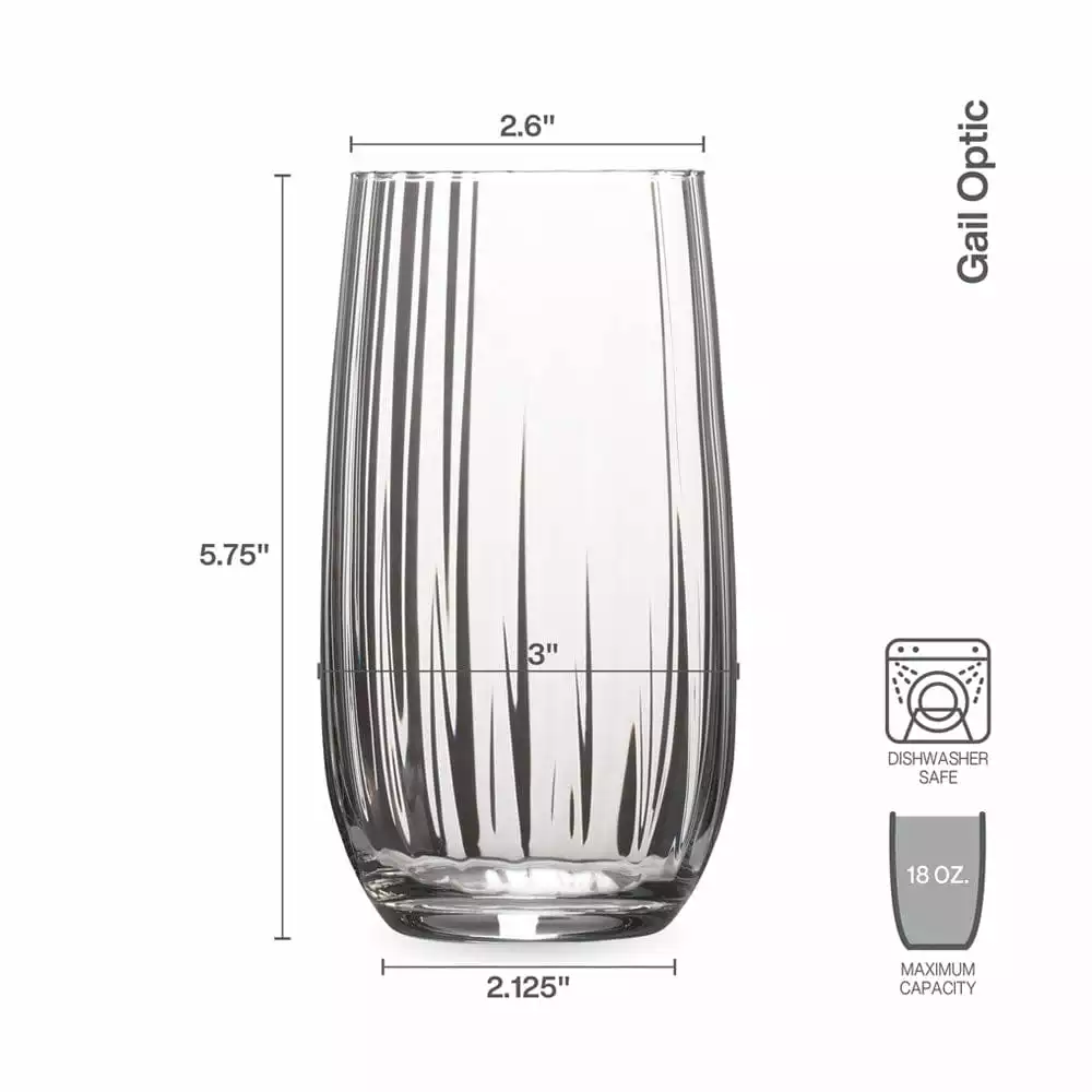 Wholesale 🔔 Mikasa® Gail Optic Set of 4 Highball Glasses 🤩 6 Wholesale 🔔 Mikasa® Gail Optic Set of 4 Highball Glasses 🤩 - Image 4