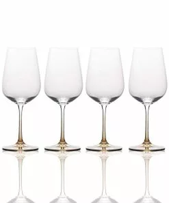 Best Pirce 👍 Mikasa® Gianna Ombre Amber Set of 4 White Wine Glasses 🎉