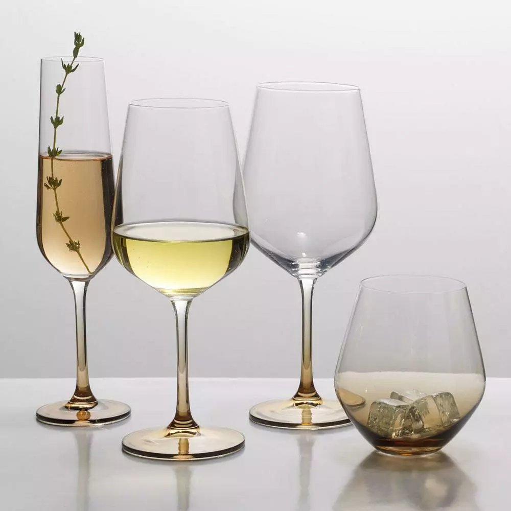 Best Pirce 👍 Mikasa® Gianna Ombre Amber Set of 4 White Wine Glasses 🎉 4 Best Pirce 👍 Mikasa® Gianna Ombre Amber Set of 4 White Wine Glasses 🎉 - Image 2