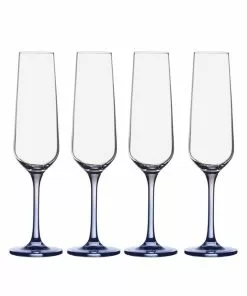 Best deal 🧨 Mikasa® Gianna Ombre Blue Set of 4 Flute Glasses ✨