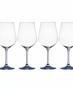 Best Sale ⭐ Mikasa® Gianna Ombre Blue Set of 4 Red Wine Glasses 🔥