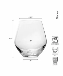 New 🥰 Mikasa® Gianna Ombre Blue Set of 4 Stemless Wine Glasses 😉 -Hot Sale barware Store gianna ombre blue set of 4 stemless wine glasses 5282068 4