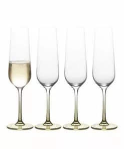 Hot Sale barware Store 15 Budget 🛒 Mikasa® Gianna Ombre Sage Set of 4 Flute Glasses ✨