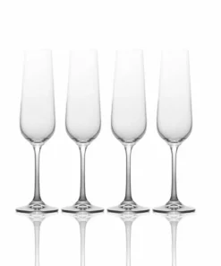 Deals 😀 Mikasa® Gianna Ombre Smoke Set of 4 Flute Glasses 🔔