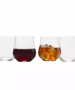 Cheap 👏 Mikasa® Grace Set of 4 Double Old Fashioned Whiskey Glasses ✨