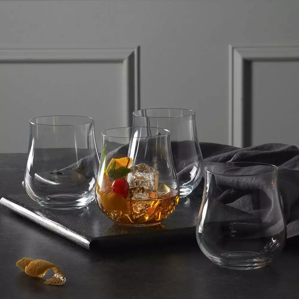 Cheap 👏 Mikasa® Grace Set of 4 Double Old Fashioned Whiskey Glasses ✨ 4 Cheap 👏 Mikasa® Grace Set of 4 Double Old Fashioned Whiskey Glasses ✨ - Image 2