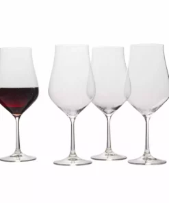 Buy 😀 Mikasa® Grace Set of 4 Bordeaux Red Wine Glasses ⭐