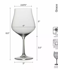 Flash Sale ⭐ Mikasa® Grace Set of 4 Red Wine Glasses 🛒 -Hot Sale barware Store grace set of 4 red wine glasses 5290416 3