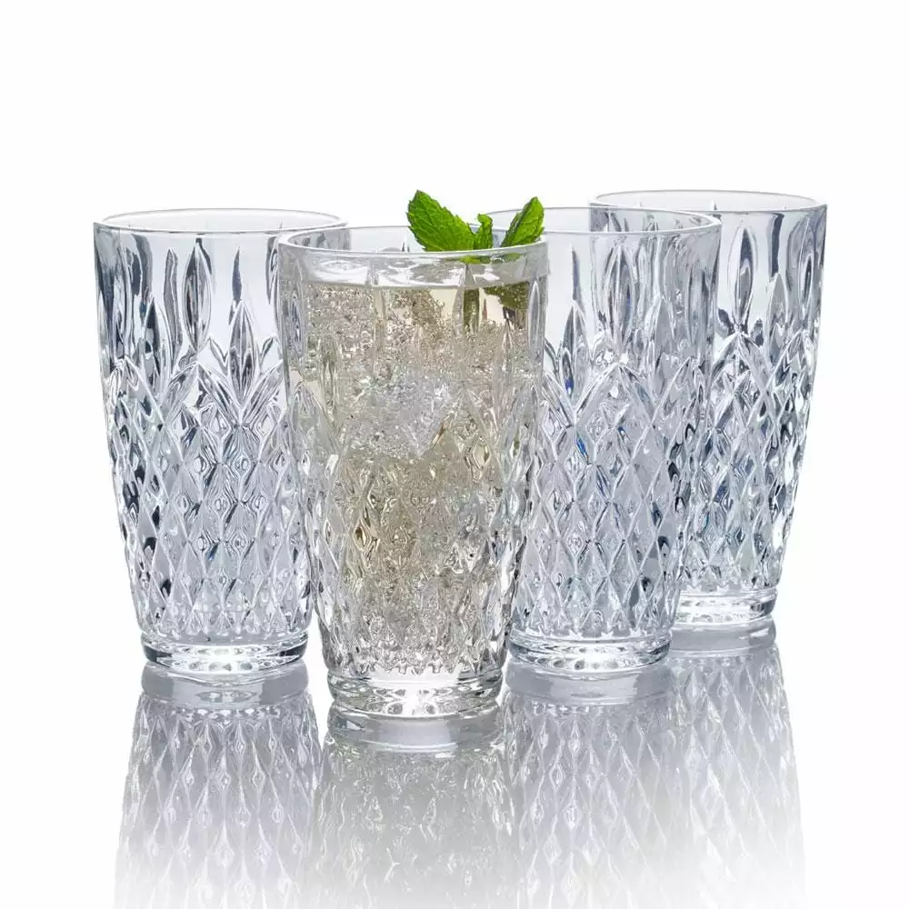 Hot Sale 🤩 Mikasa® Harding Set of 4 Highball Glasses 🎁 3 Hot Sale 🤩 Mikasa® Harding Set of 4 Highball Glasses 🎁