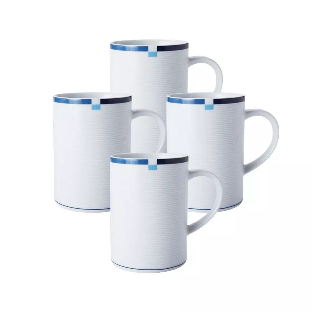 Top 10 ✔️ Mikasa® Jet Set Blue Set of 4 Mugs ✨ 3 Top 10 ✔️ Mikasa® Jet Set Blue Set of 4 Mugs ✨