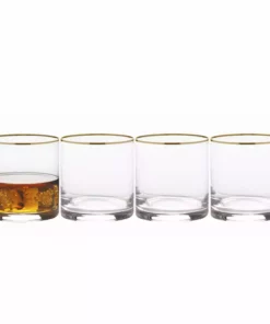 Best reviews of 🌟 Mikasa® Julie Gold Set of 4 Double Old Fashioned Whiskey Glasses 🤩
