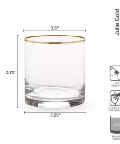 Best reviews of 🌟 Mikasa® Julie Gold Set of 4 Double Old Fashioned Whiskey Glasses 🤩 -Hot Sale barware Store julie gold set of 4 double old fashioned whiskey glasses 5289860 4