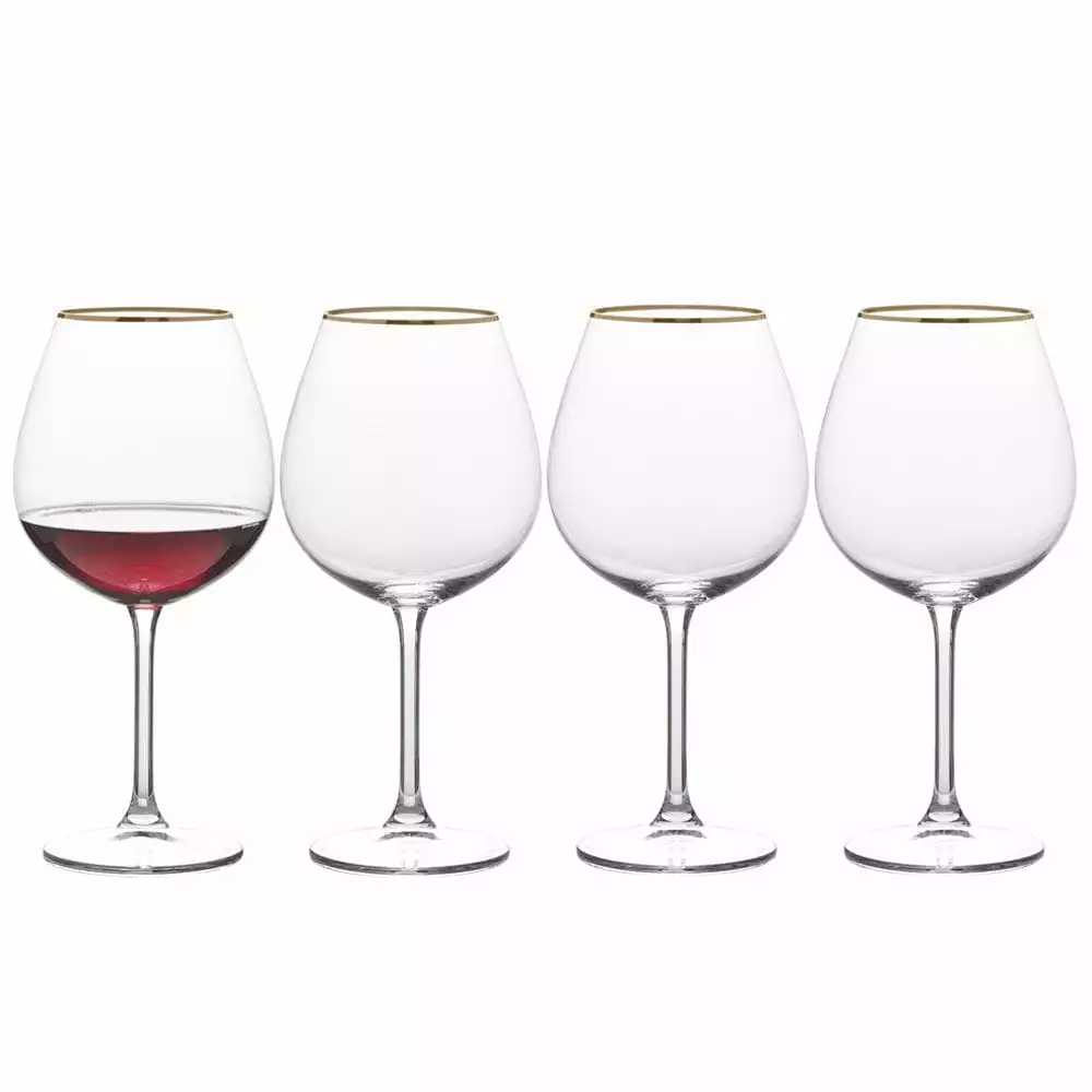 Top 10 🎉 Mikasa® Julie Gold Set of 4 Red Wine Glasses 🥰 3 Top 10 🎉 Mikasa® Julie Gold Set of 4 Red Wine Glasses 🥰