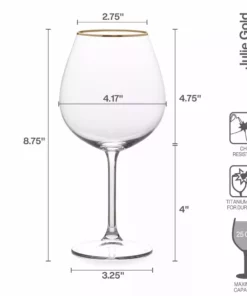 Top 10 🎉 Mikasa® Julie Gold Set of 4 Red Wine Glasses 🥰 9 Top 10 🎉 Mikasa® Julie Gold Set of 4 Red Wine Glasses 🥰 -Hot Sale barware Store julie gold set of 4 red wine glasses 5289858 4