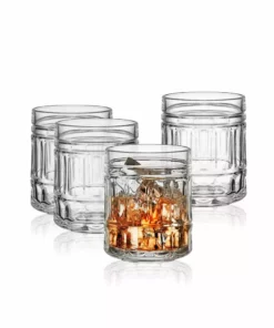 New 🤩 Mikasa® Lawrence Set of 4 Double Old Fashioned Whiskey Glasses 🥰
