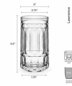 Deals 👏 Mikasa® Lawrence Set of 4 Highball Glasses ⭐ -Hot Sale barware Store lawrence set of 4 highball glasses 5294017 4