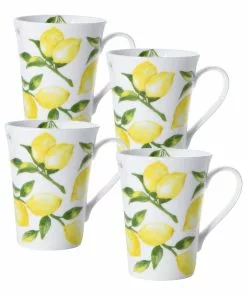 Hot Sale barware Store 37 Outlet 🤩 Mikasa® Lemons Set of 4 Mugs 🎁