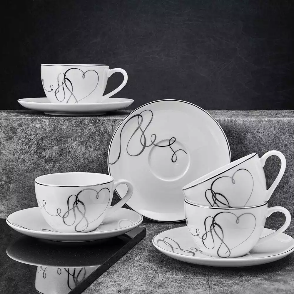 Best deal 🧨 Mikasa® Love Story Set of 4 Teacups and Saucers 👏 5 Best deal 🧨 Mikasa® Love Story Set of 4 Teacups and Saucers 👏 - Image 3