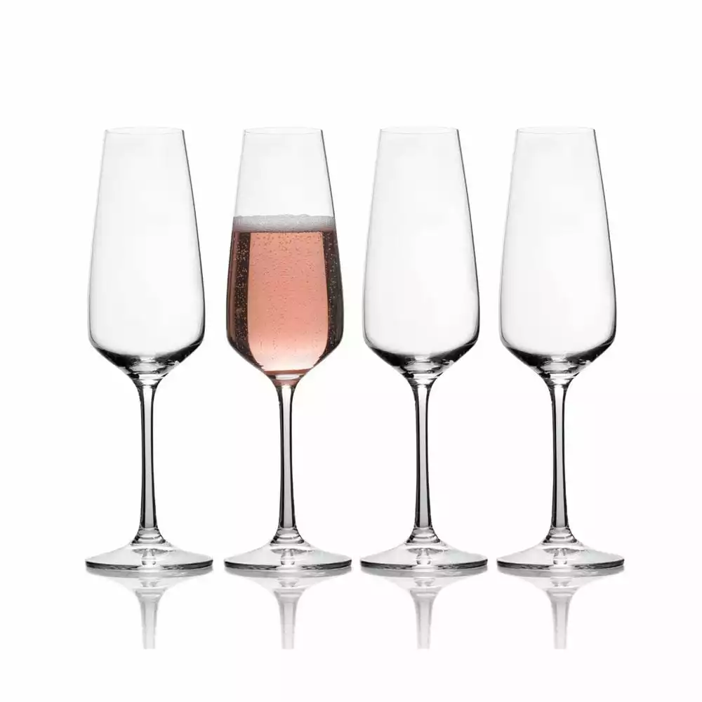 Deals 💯 Mikasa® Melody Set of 4 Champagne Flute Glasses 🔔 3 Deals 💯 Mikasa® Melody Set of 4 Champagne Flute Glasses 🔔