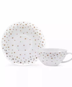 Flash Sale 👍 Mikasa® Millie Gold Set of 4 Cups and Saucers 😀 -Hot Sale barware Store millie gold set of 4 cups and saucers 5289326 3