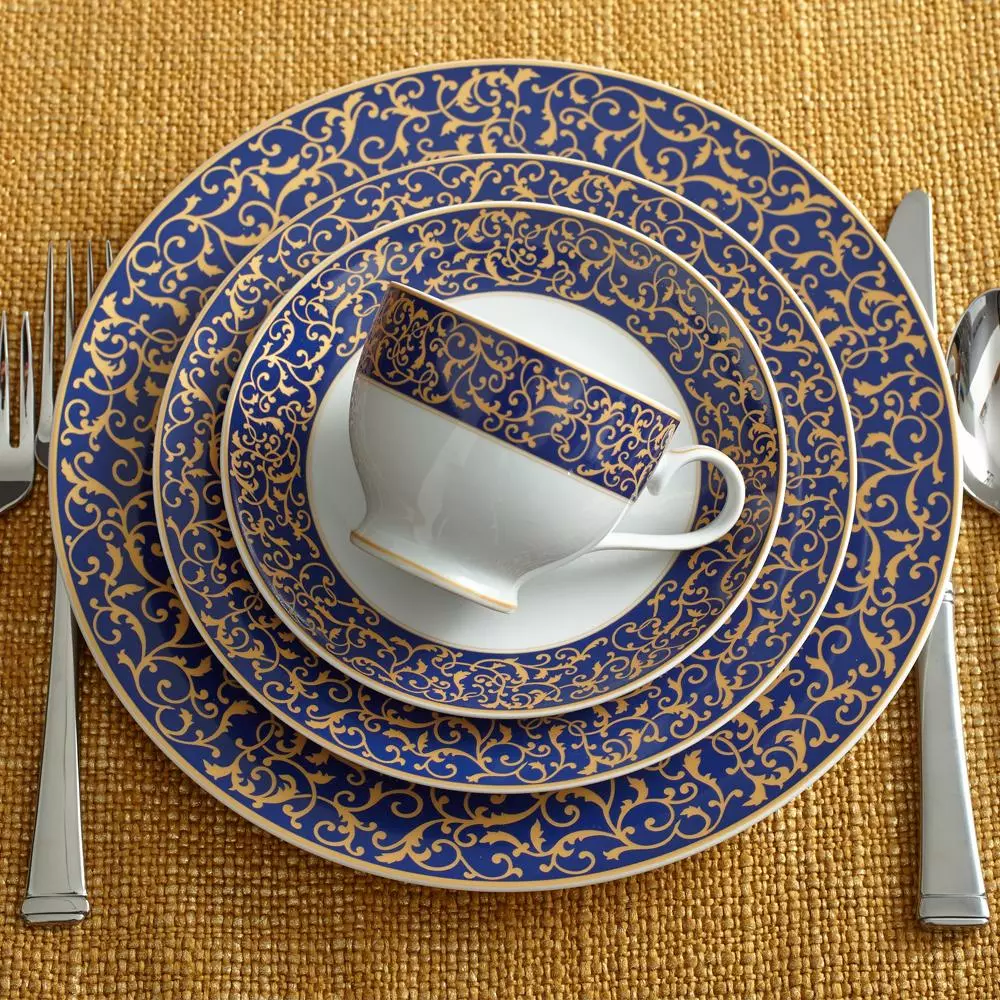 Hot Sale ⭐ Mikasa® Parchment Cobalt Tea Cup ⭐ 4 Hot Sale ⭐ Mikasa® Parchment Cobalt Tea Cup ⭐ - Image 2