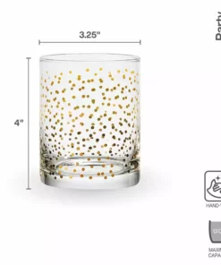 Best deal 💯 Mikasa® Party Set of 4 Double Old Fashioned Whiskey Glasses 🧨 -Hot Sale barware Store party set of 4 double old fashioned glasses 5294203 4