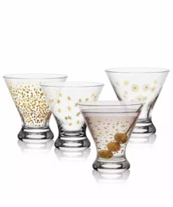 Brand new ❤️ Mikasa® Party Set of 4 Stemless Martini Glasses 👏